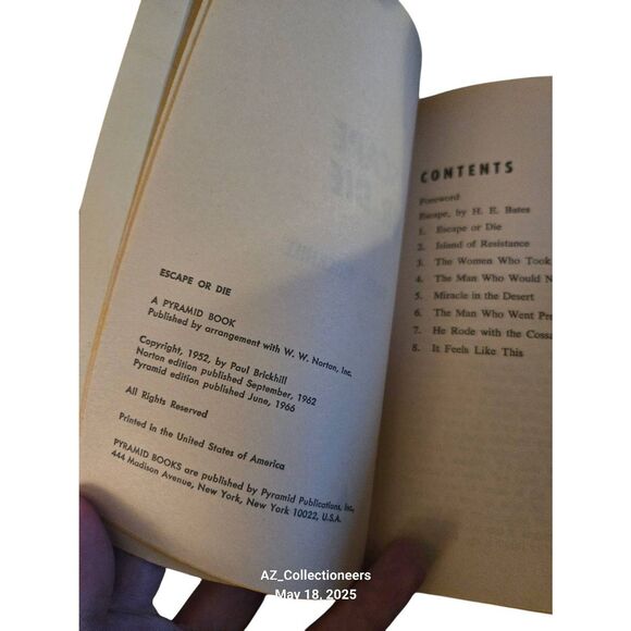 Escape or die by Paul brickhill - pyramid books - Picture 6 of 6